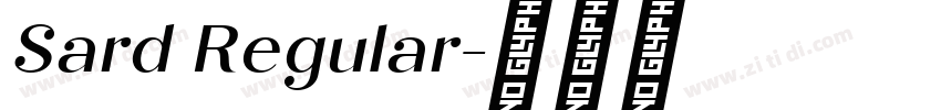 Sard Regular字体转换